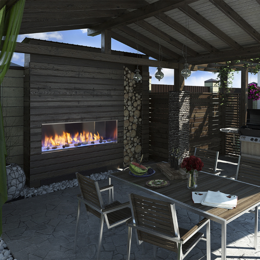 Majestic Lanai Fireplace 60