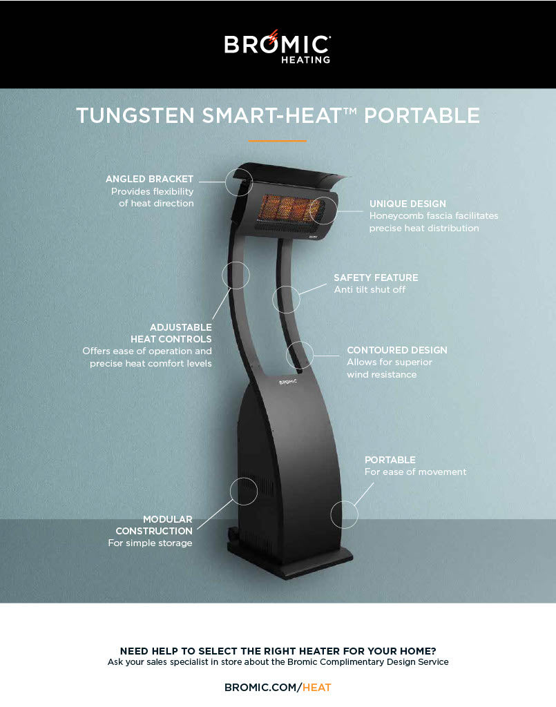 Bromic Heating - Tungsten Smart- Heat Portable Freestanding Heater
