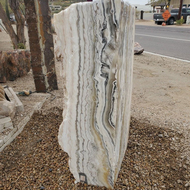 Zebra Onyx Rustic Rock Fountain With 2 Holes