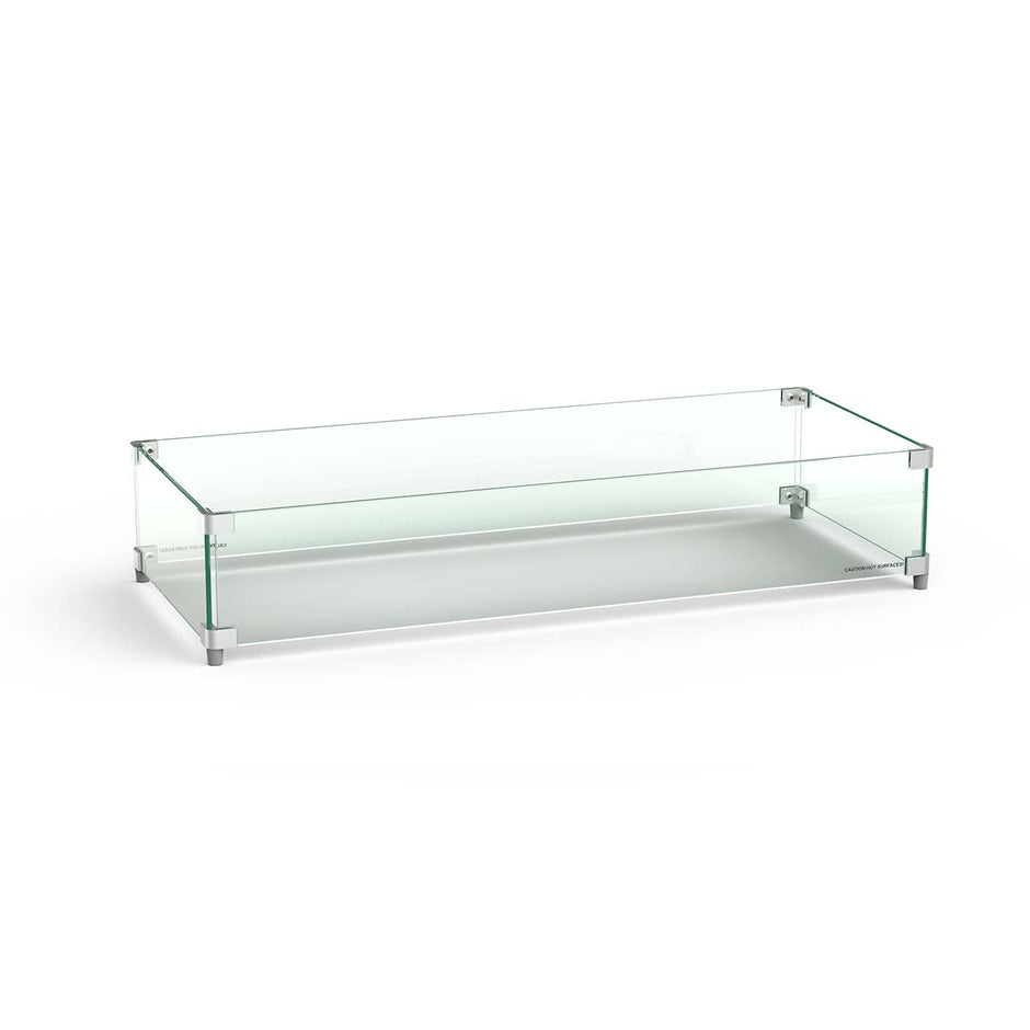 The Outdoor Plus rectangular glass wind guard