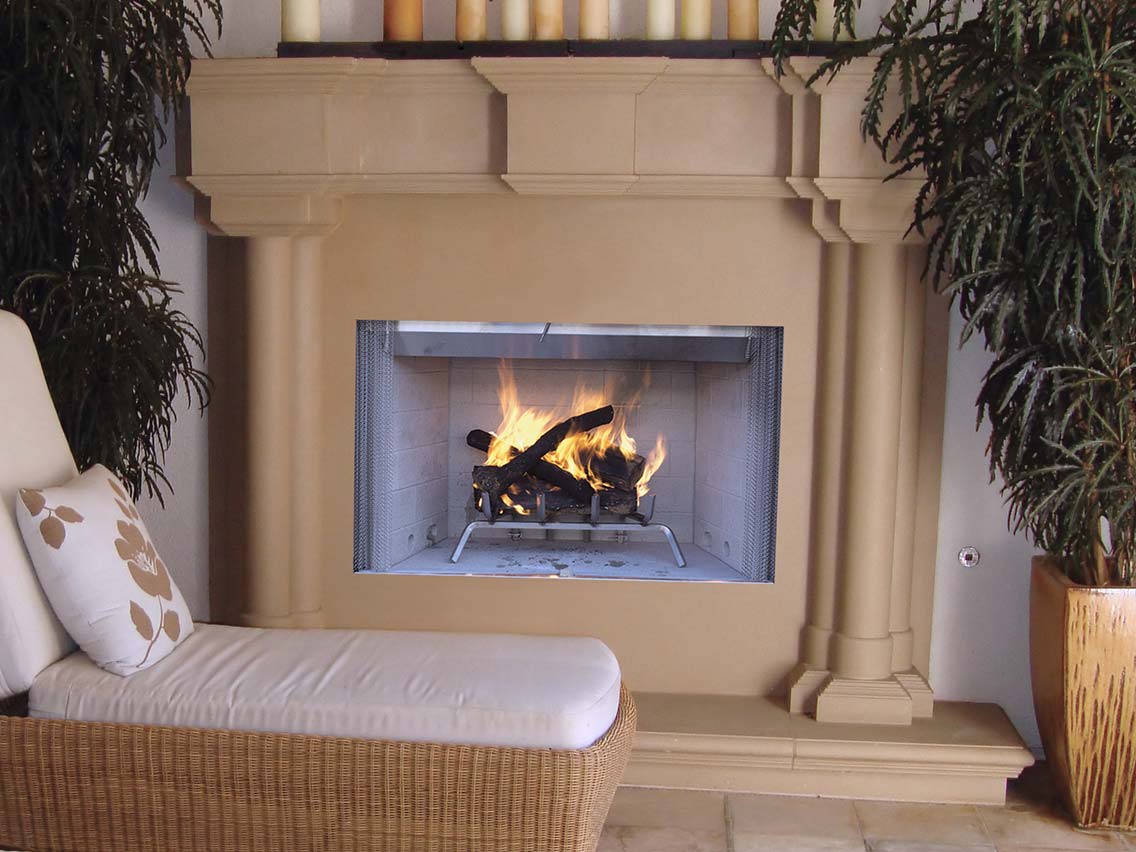 Astria Tuscan Outdoor Open-Hearth Wood-Burning Fireplace