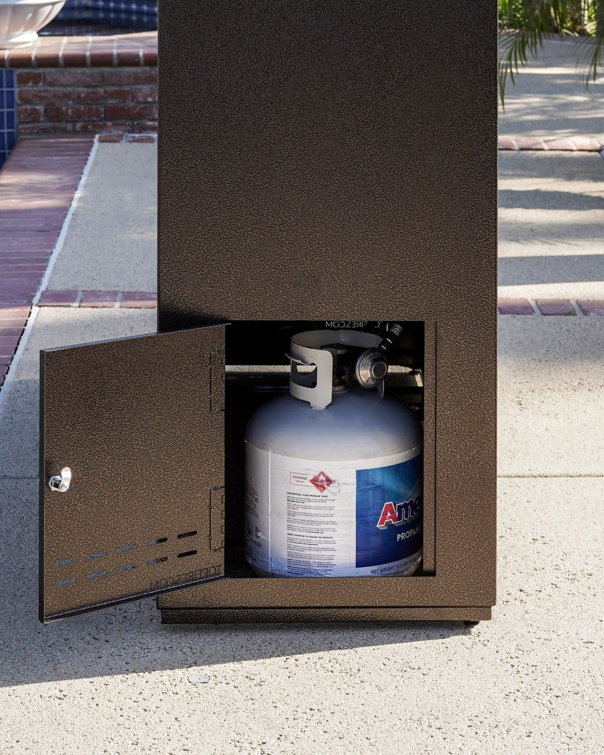 The Outdoor Plus Williams See-through Corten Steel Outdoor Gas Fireplace