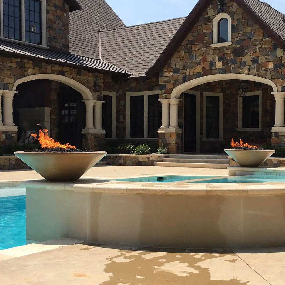 The Outdoor Plus Cazo Fire Bowl - GFRC Concrete