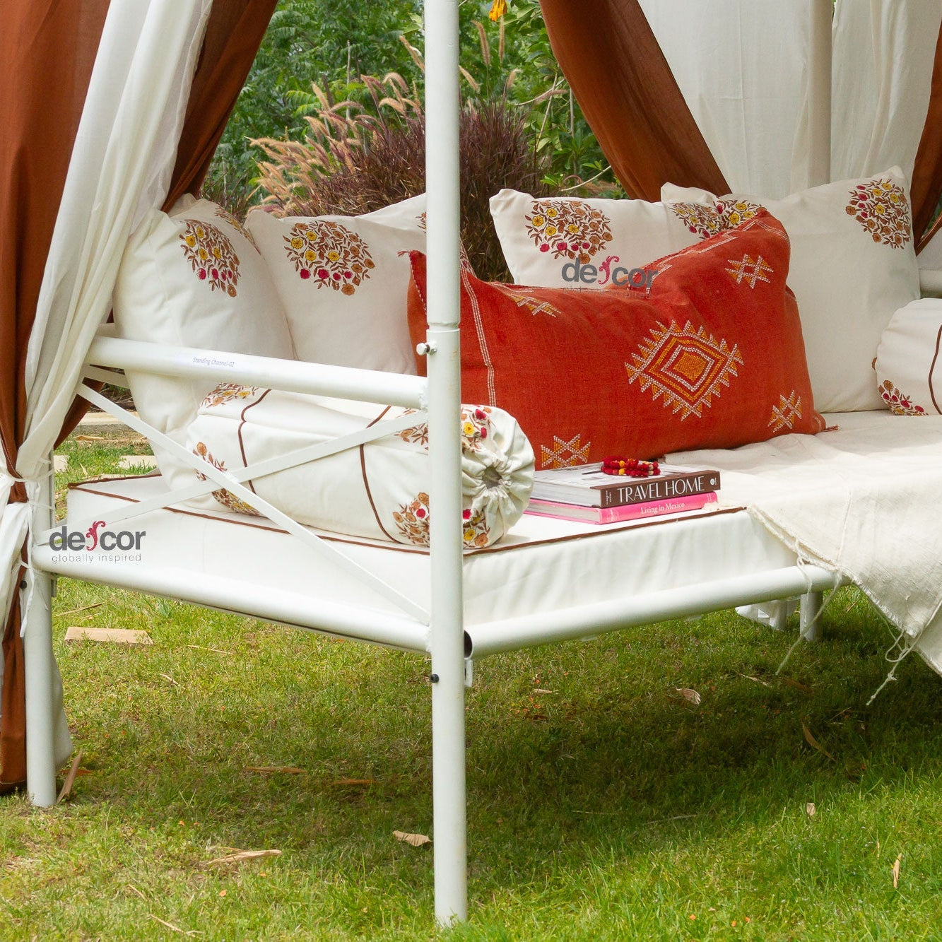 Royal Marigold Block Print Canopy Daybed