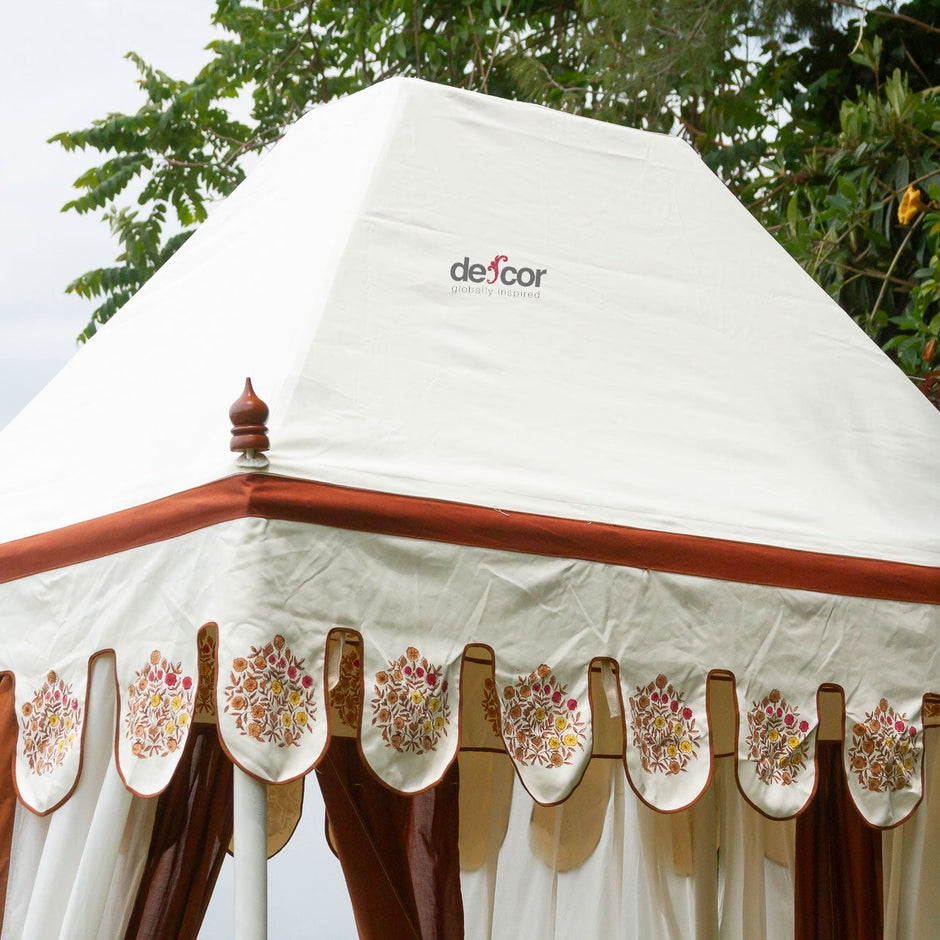 Royal Marigold Block Print Canopy Daybed