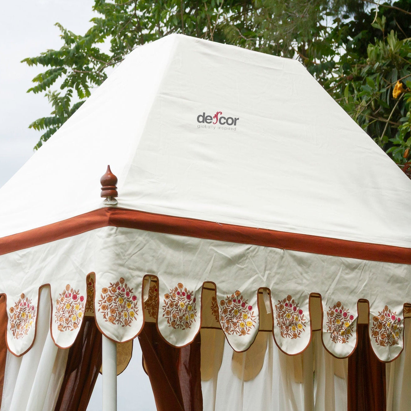 Royal Marigold Block Print Canopy Daybed