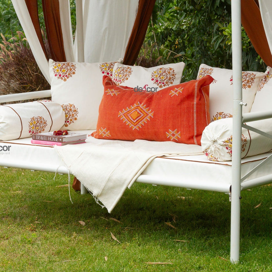 Royal Marigold Block Print Canopy Daybed