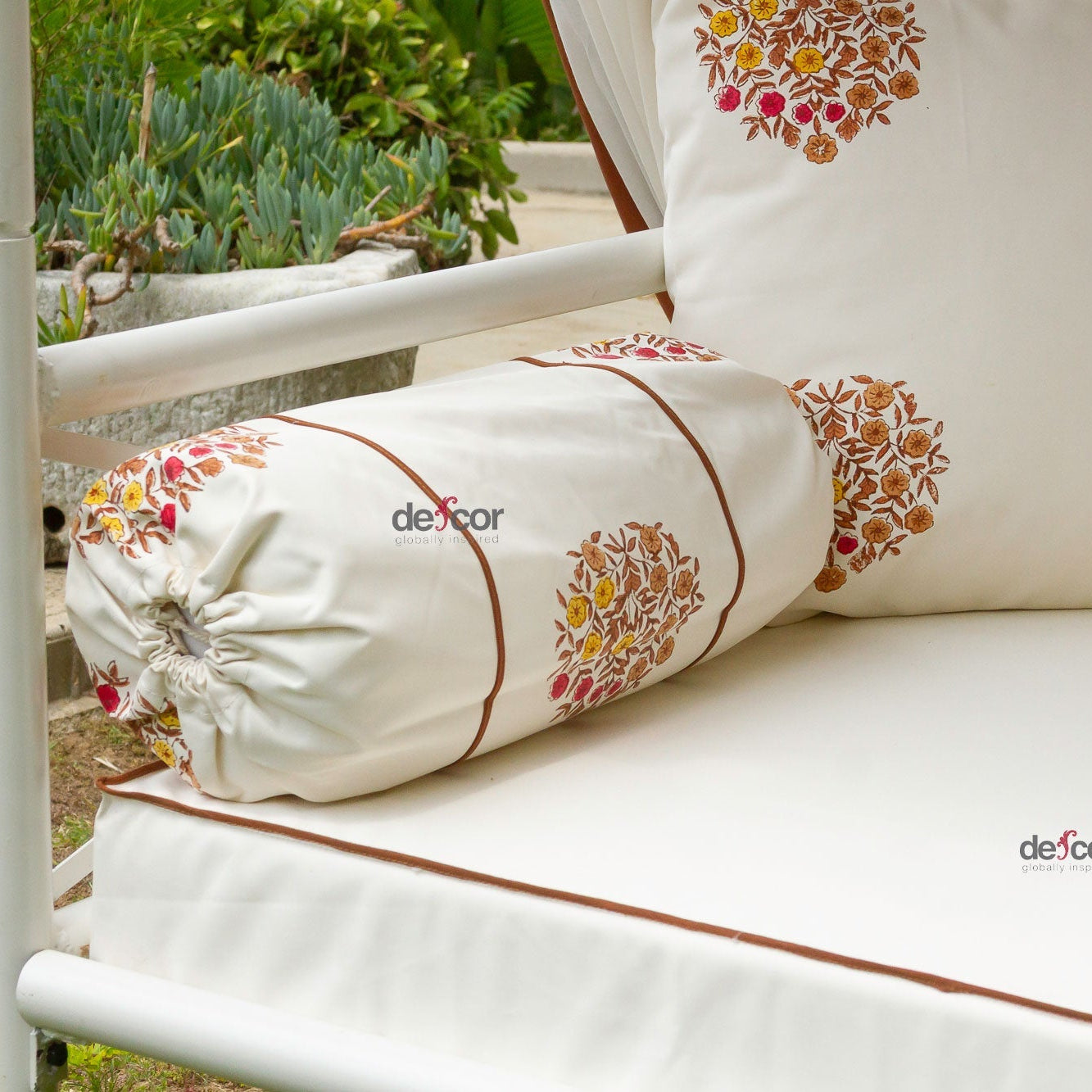 Royal Marigold Block Print Canopy Daybed
