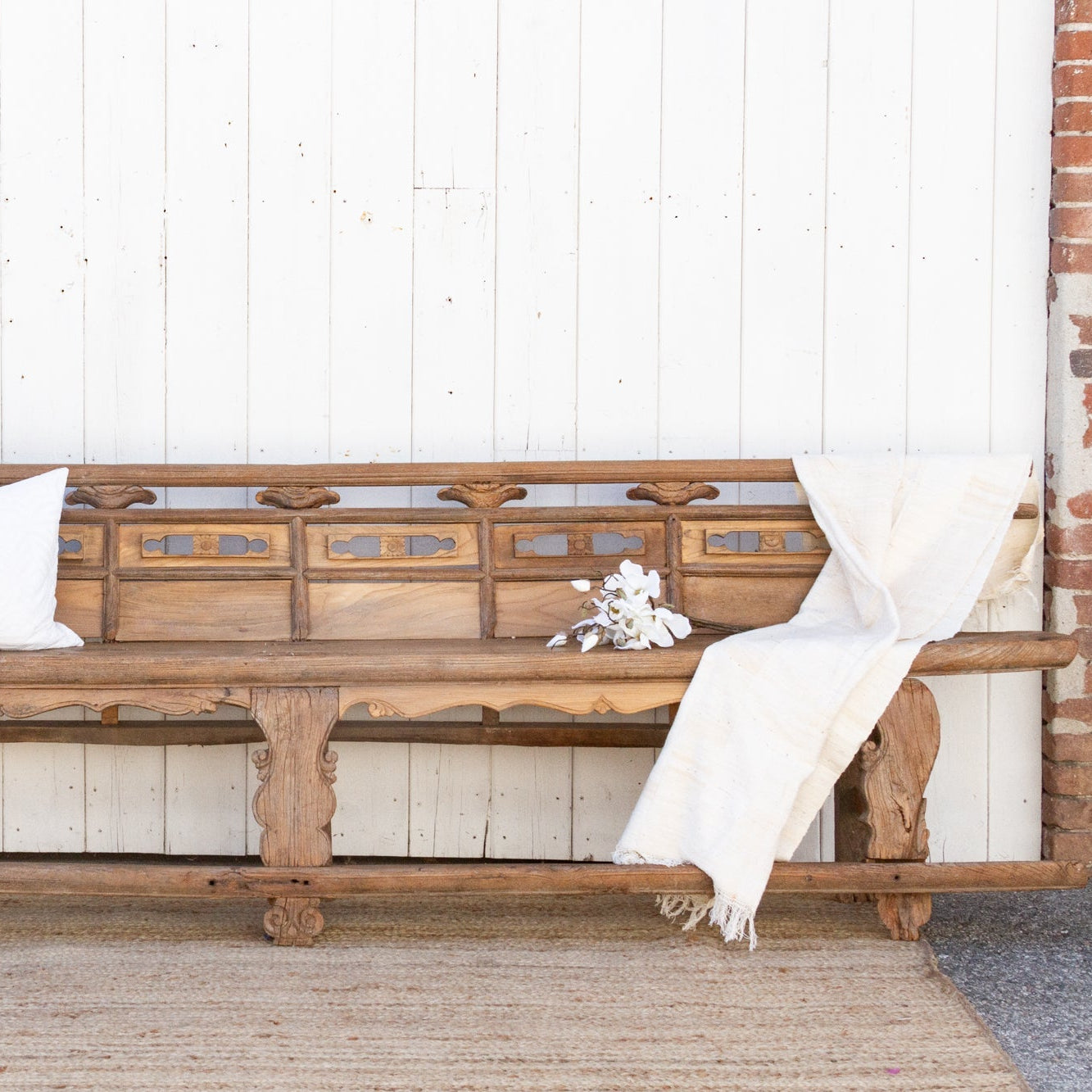 Masterful Very Long 18th Century Theater Bench