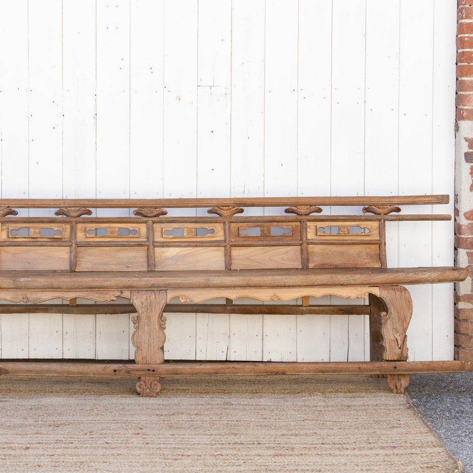 Masterful Very Long 18th Century Theater Bench