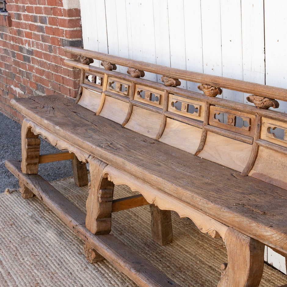 Masterful Very Long 18th Century Theater Bench