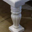Royal Carved White Marble Garden Bench