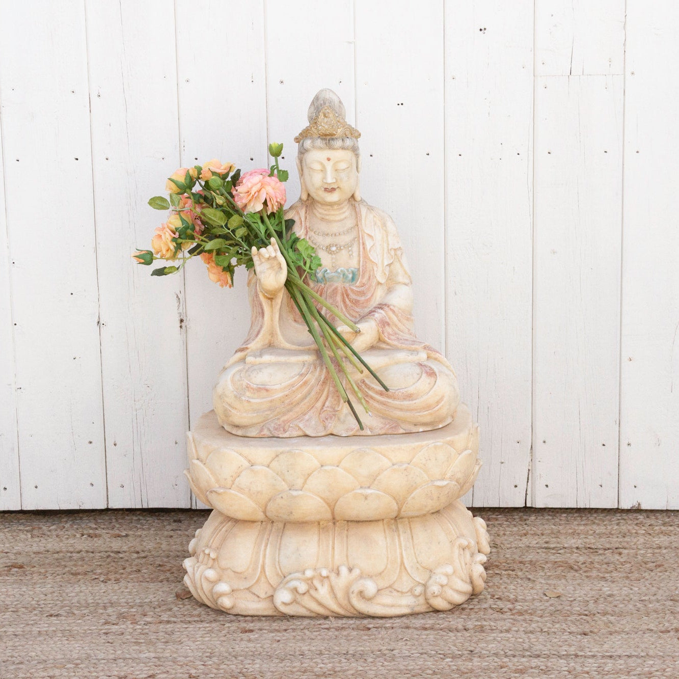 Exceptional Finely Carved Marble Buddha