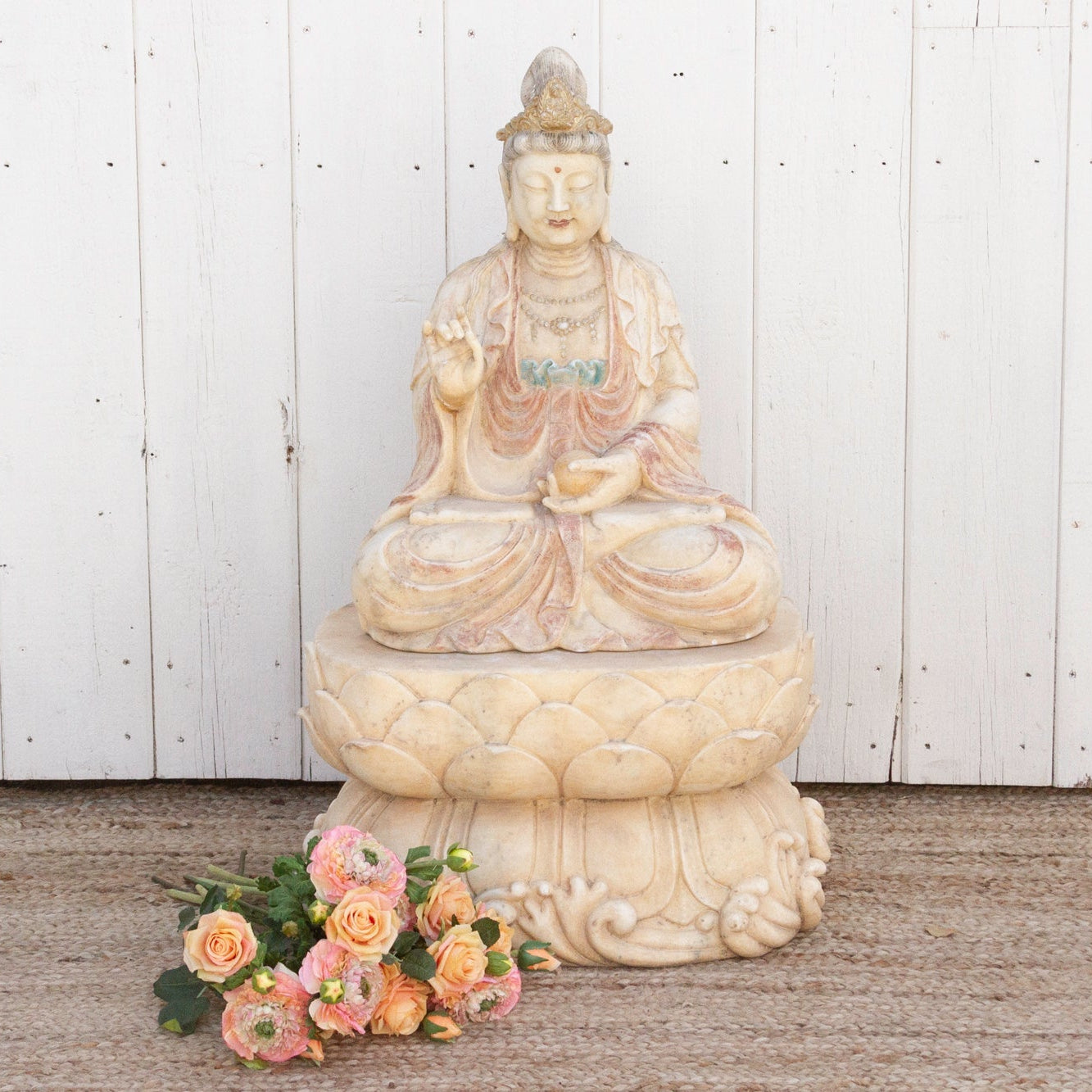 Exceptional Finely Carved Marble Buddha