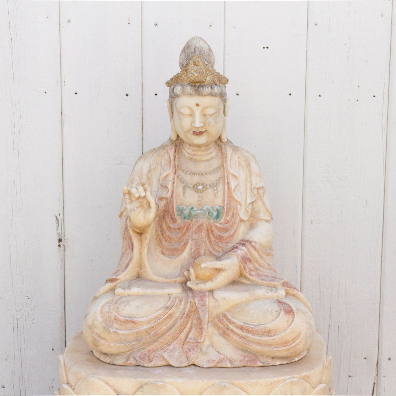 Exceptional Finely Carved Marble Buddha