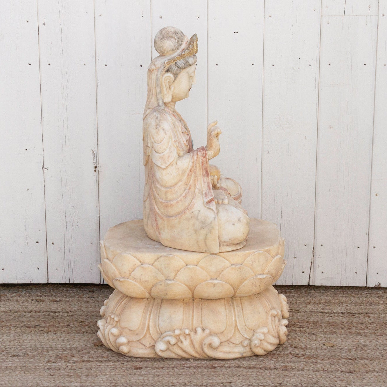 Exceptional Finely Carved Marble Buddha