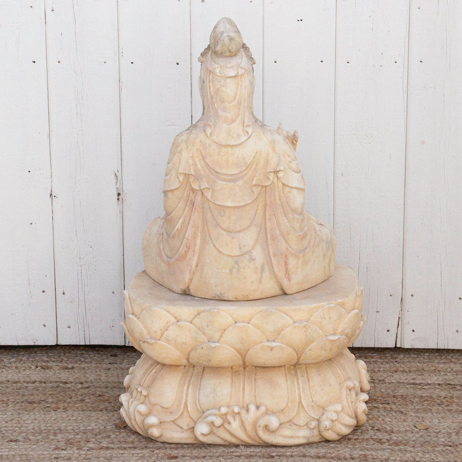 Exceptional Finely Carved Marble Buddha