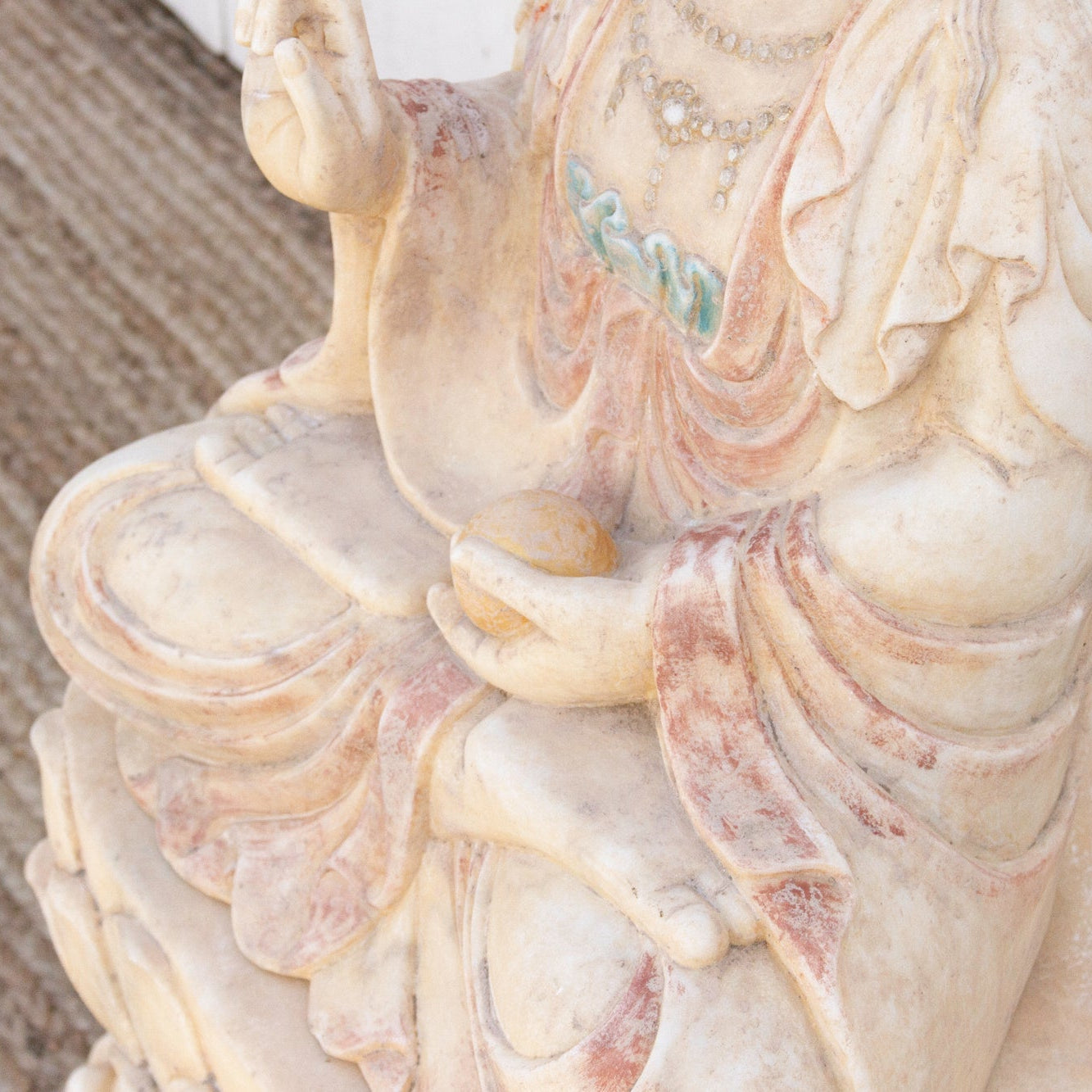 Exceptional Finely Carved Marble Buddha