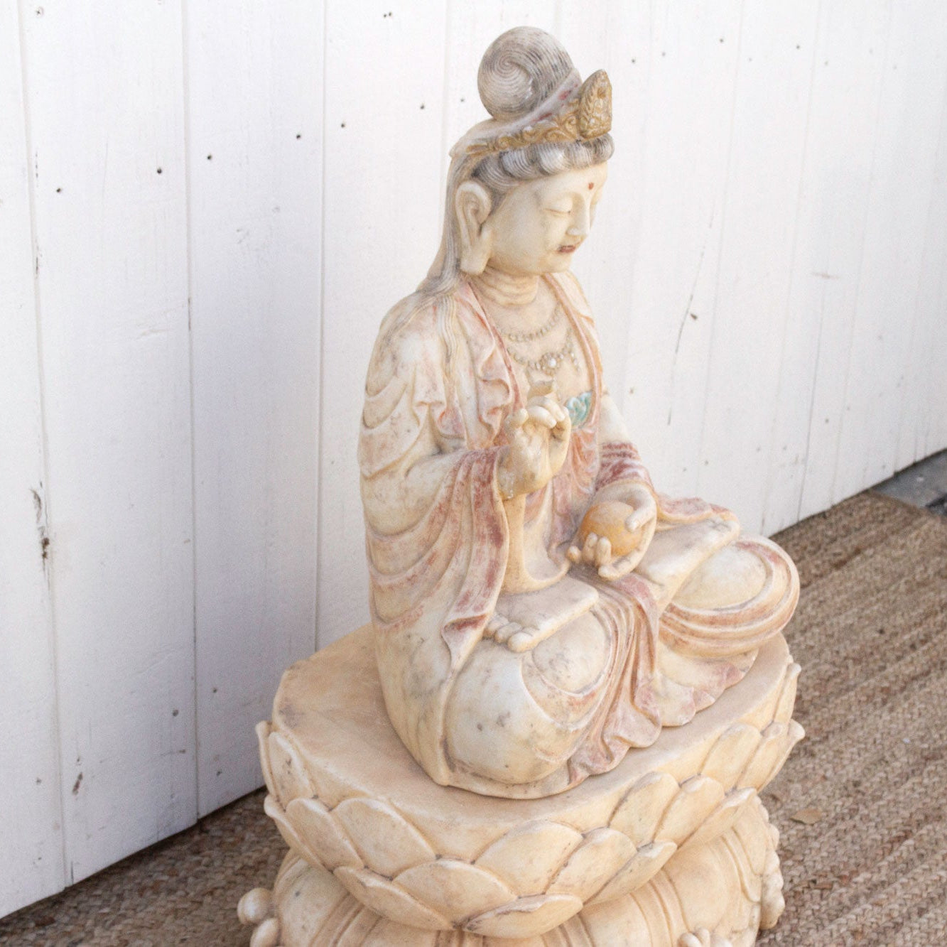 Exceptional Finely Carved Marble Buddha