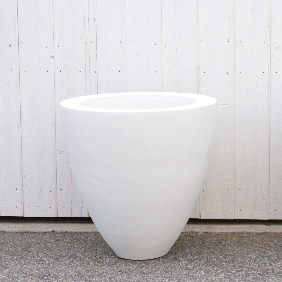 Classic White Round Planter, Set of 2 (Trade)