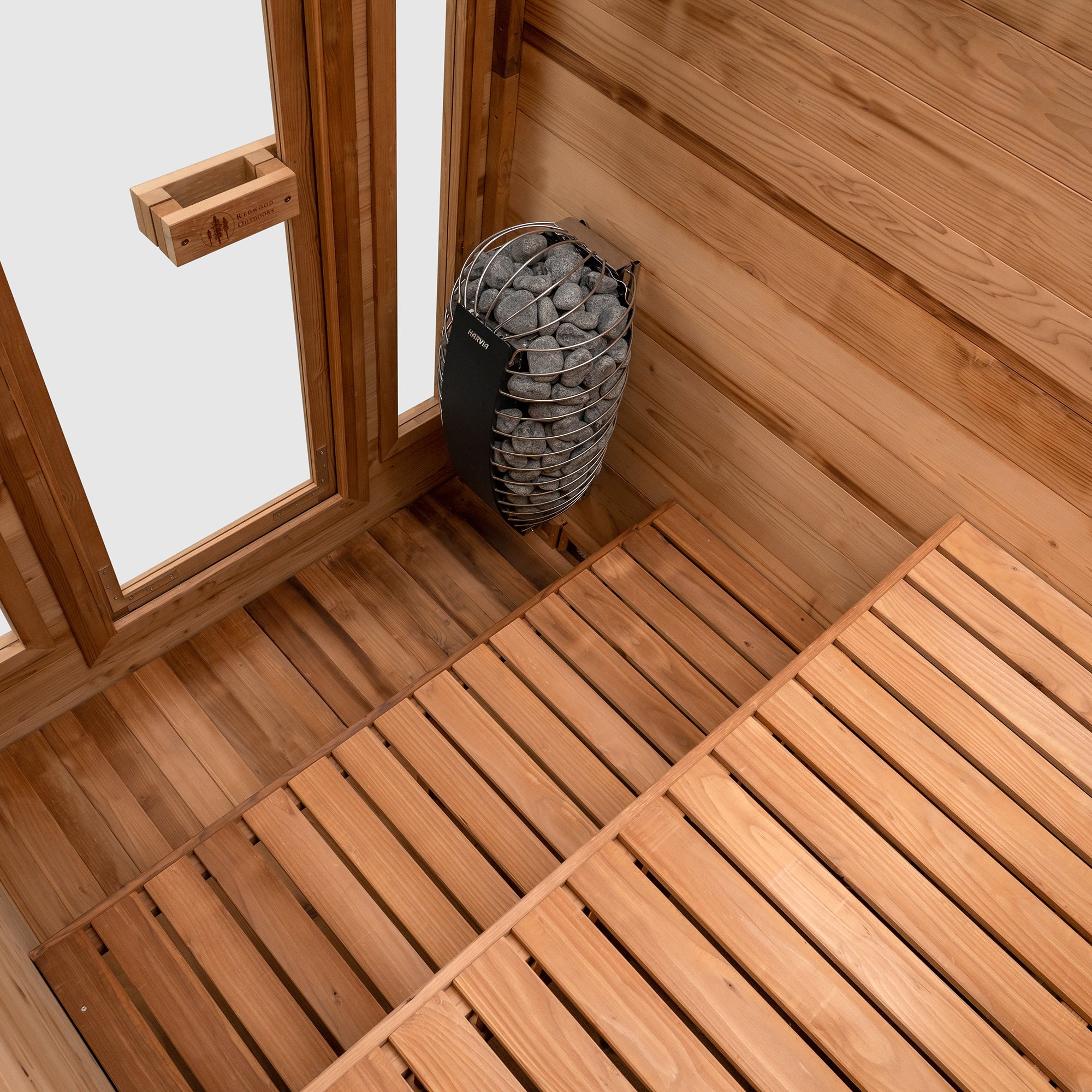 Cabin Outdoor Sauna - 4 Person w/ Harvia KIP 8kW Heater
