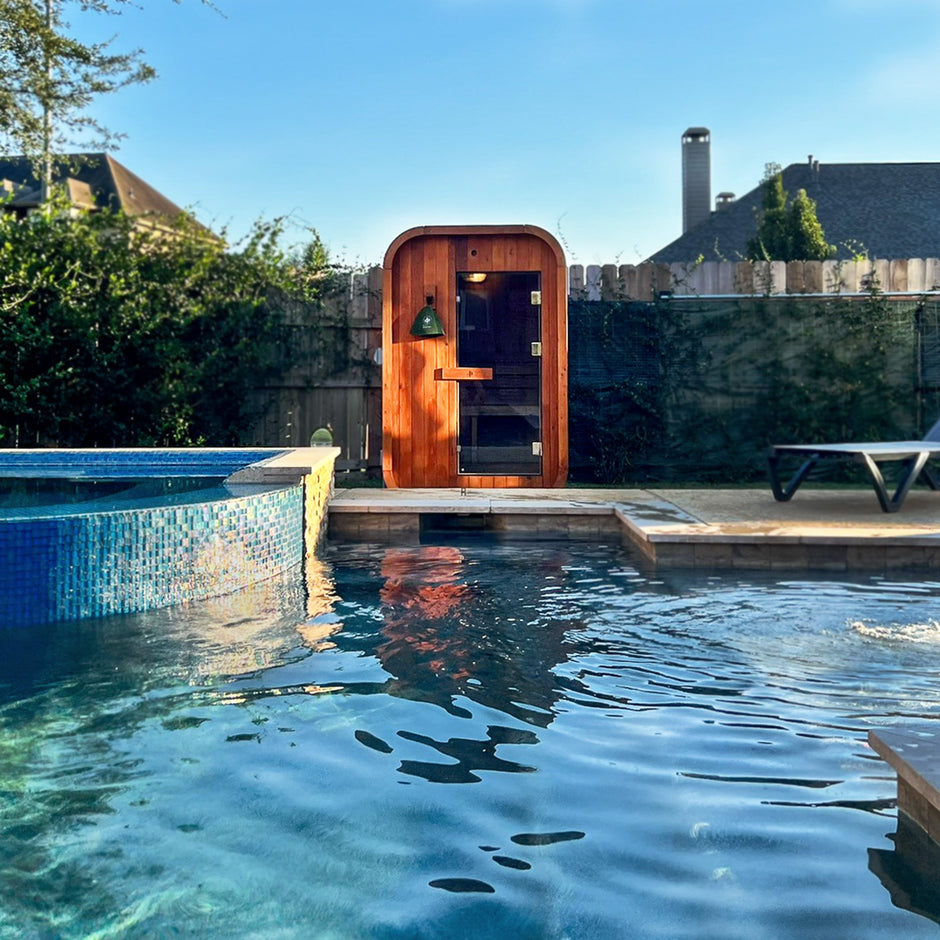 Duo Outdoor Sauna - 2 Person w/ Harvia Spirit Wi-Fi 8kW Heater