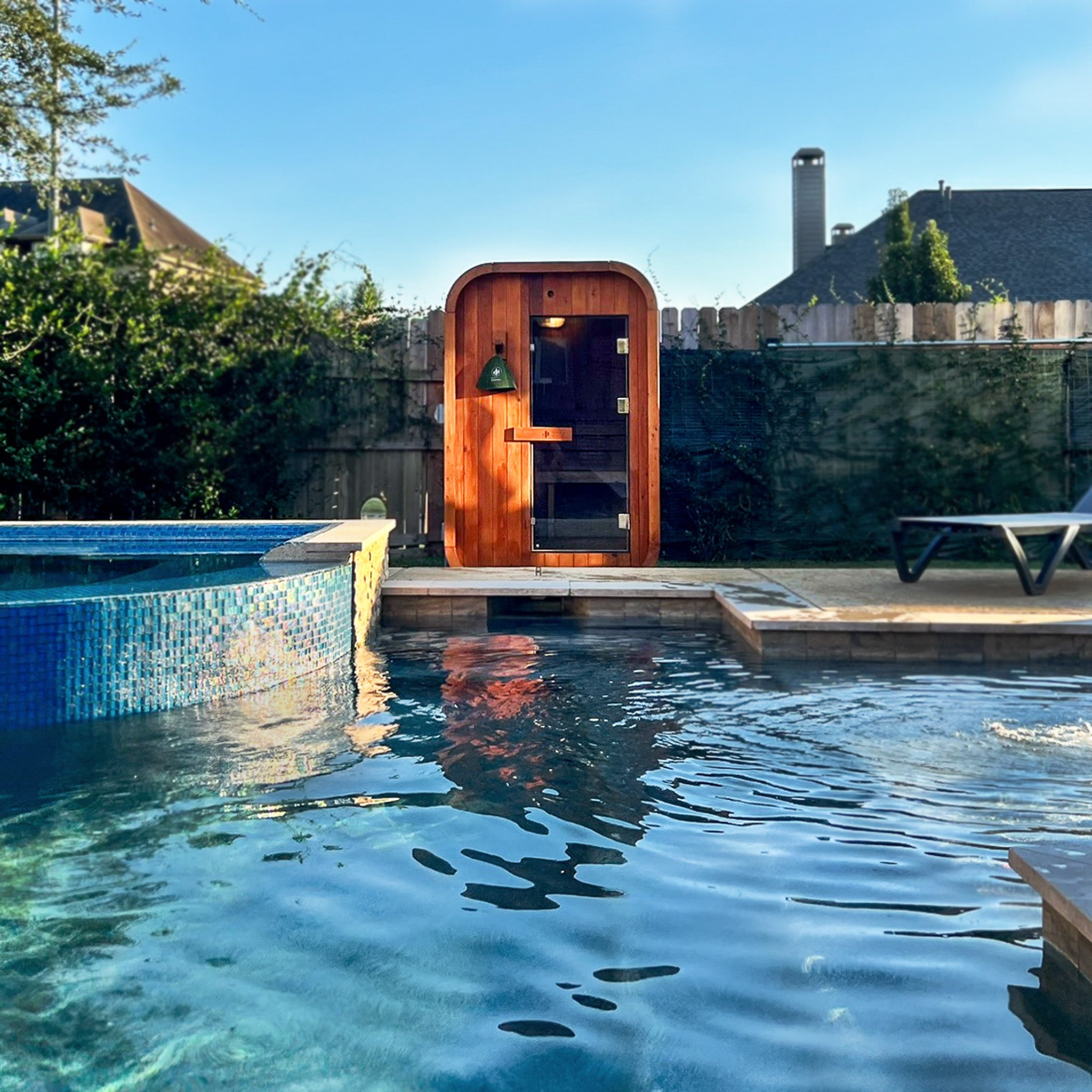 Duo Outdoor Sauna - 2 Person w/ Harvia Spirit Wi-Fi 8kW Heater