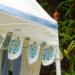Coastal Blue & White Floral Block Print Garden Daybed
