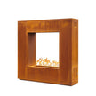 The Outdoor Plus Williams See-through Corten Steel Outdoor Gas Fireplace