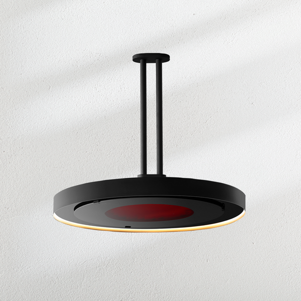 Bromic Heating Eclipse Smart-Heat 28-Inch Electric Pendant Patio Heater with Twin Pole Mount