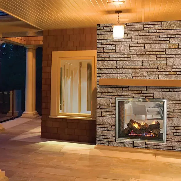 Majestic Fortress Indoor/Outdoor See-Through Gas Fireplace - 36